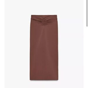 Zara top and skirt set 
Midi Skirt 
Ruched Detail & matching asymmetrical top